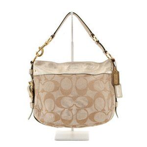 Coach Zoe Canvas Signature C Buckle Hobo Shoulder Handbag - H0868-12657